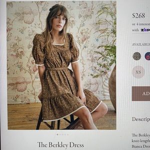 Christy Dawn The Berkeley Dress M NWT Marron blooming Print